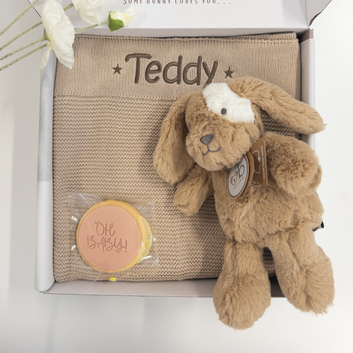 Personalised Blanket & Puppy Gift Hamper