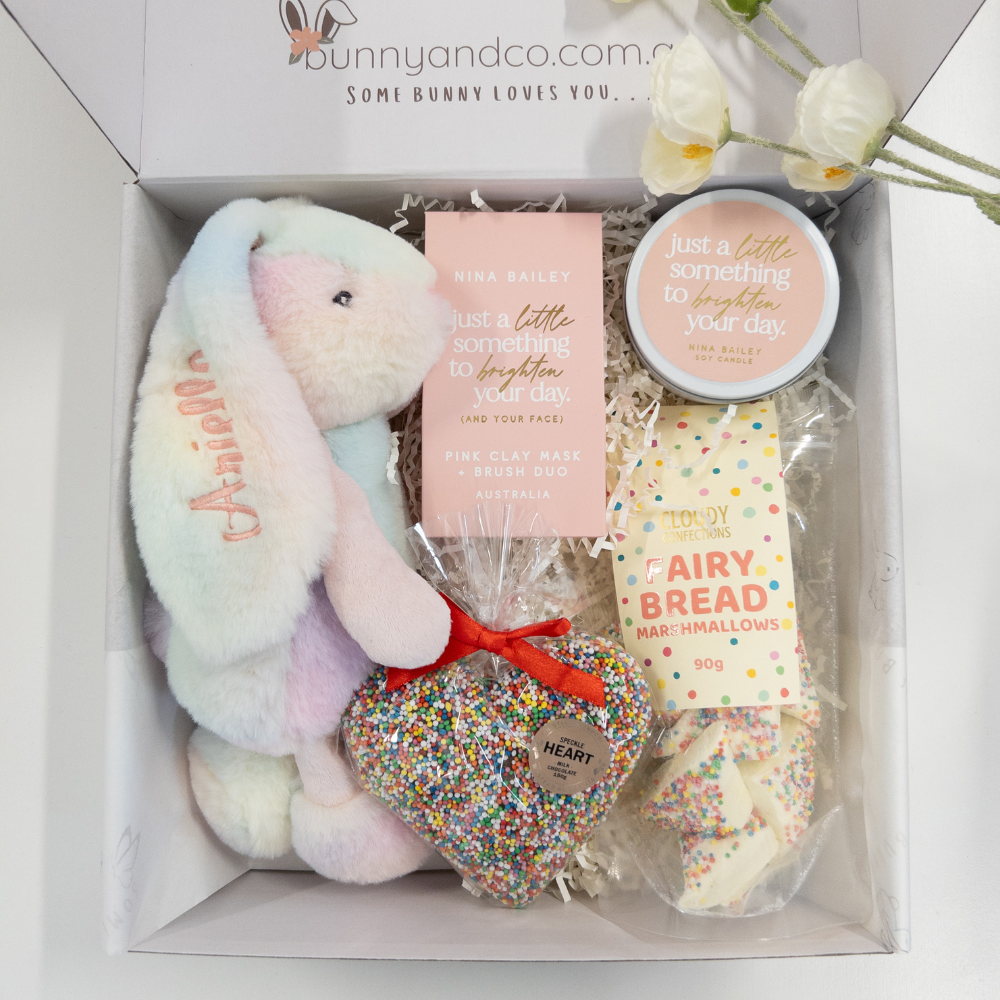 SAME-DAY Rainbow Bunny Gift Hamper