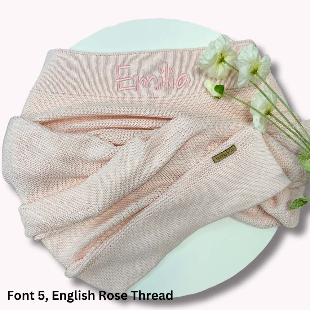 Personalised Blush Snuggle Bunny & Light Pink Blanket Gift Set