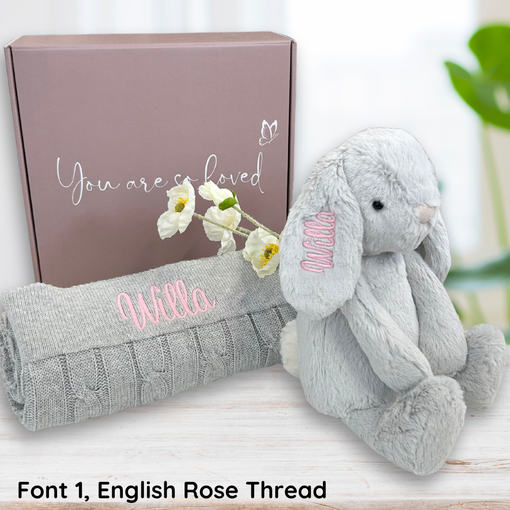 SAME-DAY Snuggle Bunny & Blanket Hamper - Moonbeam