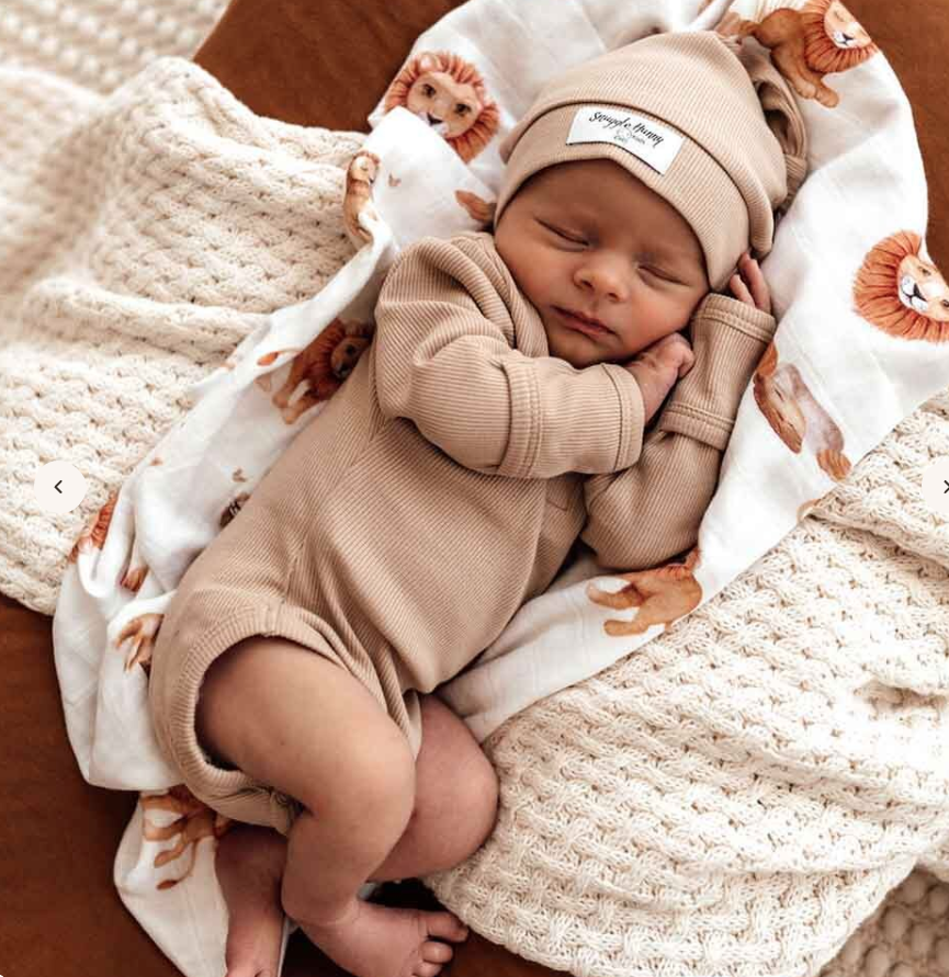 Snuggle Hunny Long Sleeve Organic Bodysuit - Pebble