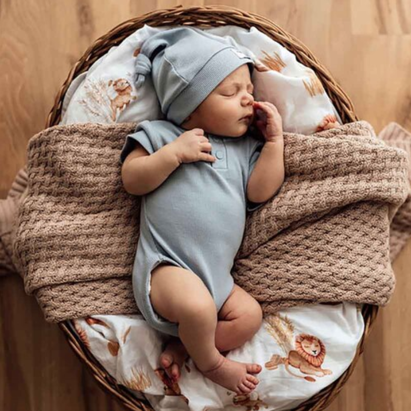 Snuggle Hunny Ribbed Organic Knotted Beanie | Zen