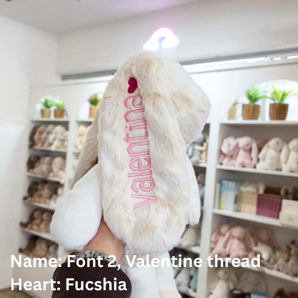 Personalised Large Frankie Bunny - Cream 39cm