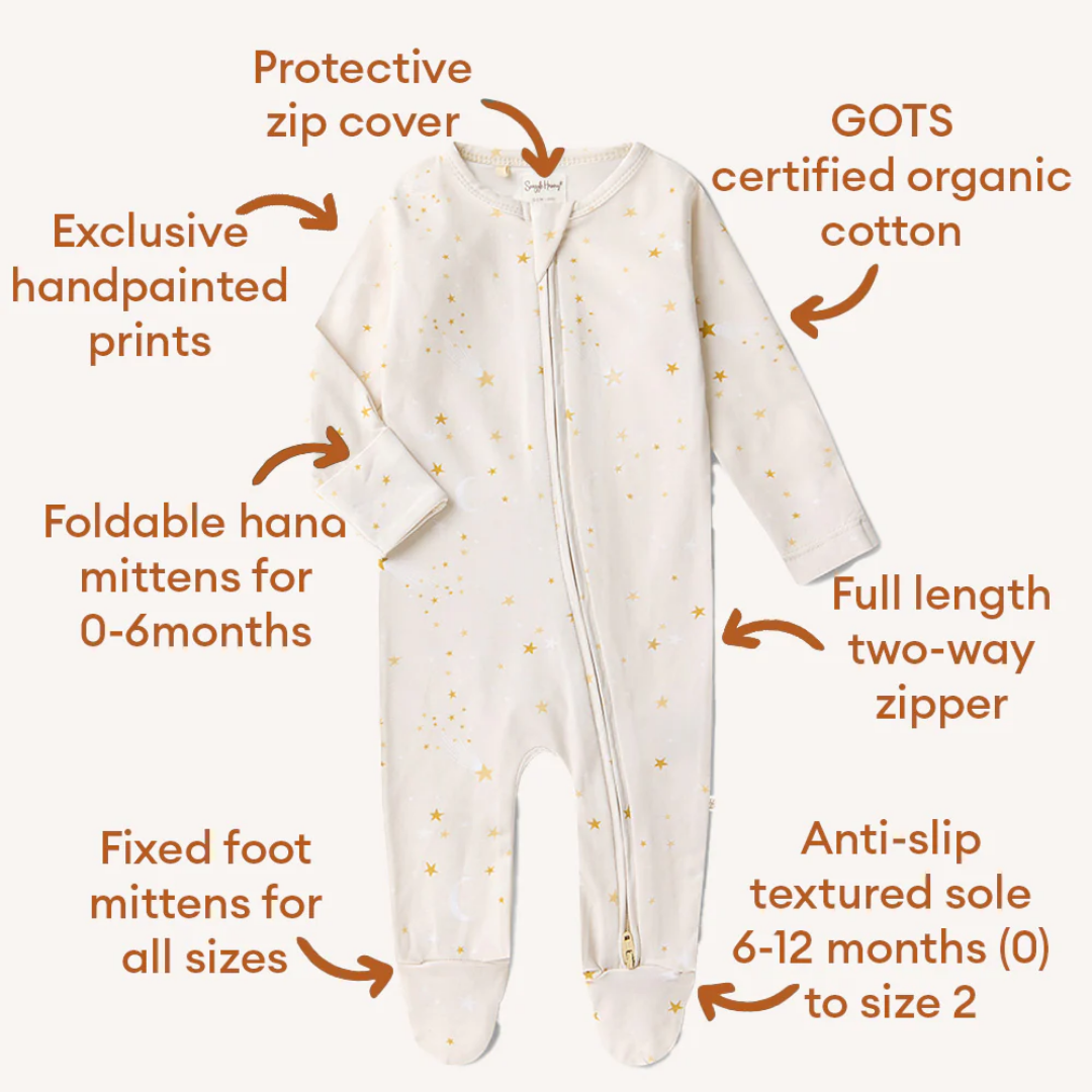 Snuggle Hunny Organic Growsuit - Stardust (0000)