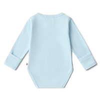 Snuggle Hunny Long Sleeve Organic Bodysuit - Baby Blue