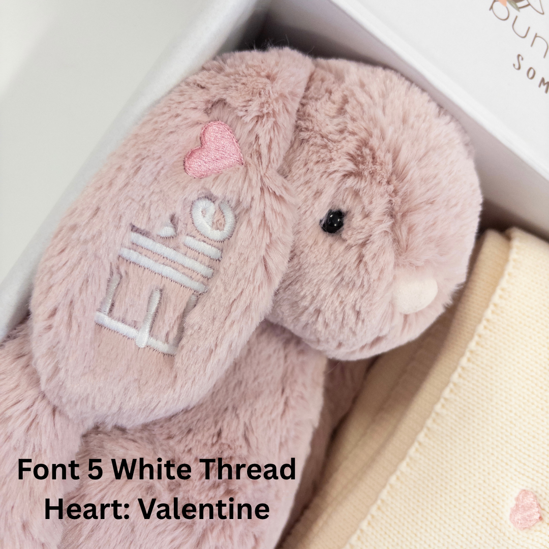 Personalised Bunny & Blanket Gift Hamper - Powder Pink