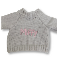 Personalised Bunny Jumper - Grey (MEDIUM)