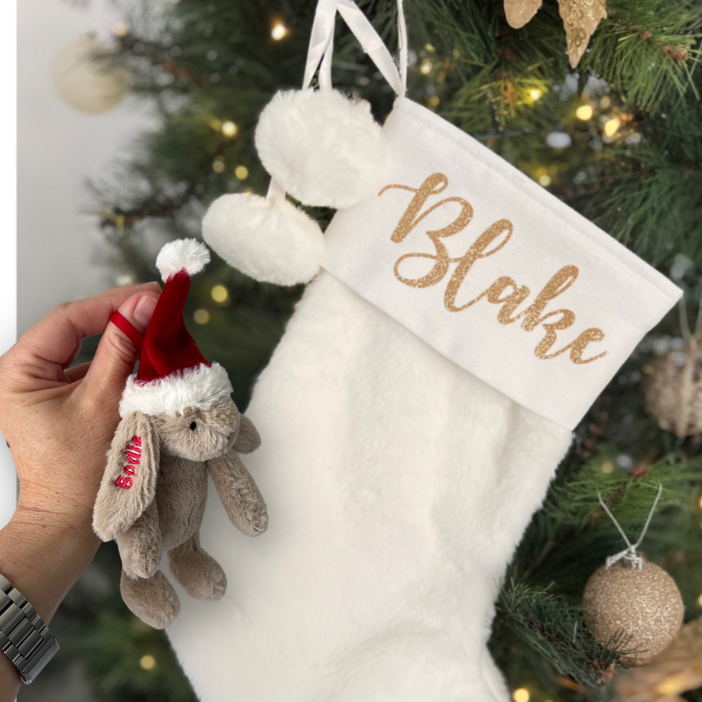 Beige Jellycat Bunny Christmas Tree Decoration (AVAILABLE NOV 24)