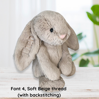 Personalised Jellycat Bashful Bunny - Beige (Medium)