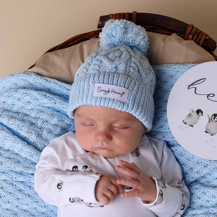 Snuggle Hunny Organic Knit Beanie | Baby Blue