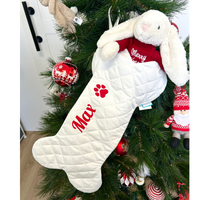 Personalised Dog Bone Santa Stocking