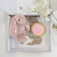 Personalised Baby Girl Snuggle & Treat Box - Little Love Snuggle Bunnies