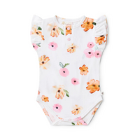 Snuggle Hunny Short Sleeve Bodysuit with Frill | Poppy