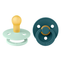 BIBS | Coloured Round Pacifier | Nordic Mint/ Forrest Lake