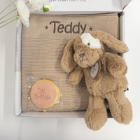 Personalised Blanket & Puppy Gift Hamper