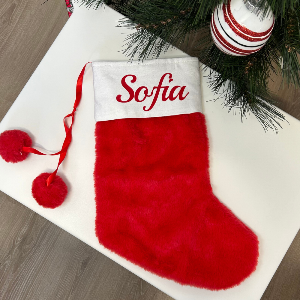 Personalised Christmas Santa Stocking - Red (AVAILABLE 1 NOV 24)