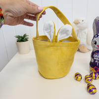 Easter Basket Small Bunny Ears - Yellow (clearance)