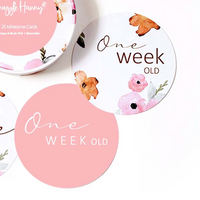 Snuggle Hunny Kids | Poppy & Blush Pink Reversible Milestone Cards
