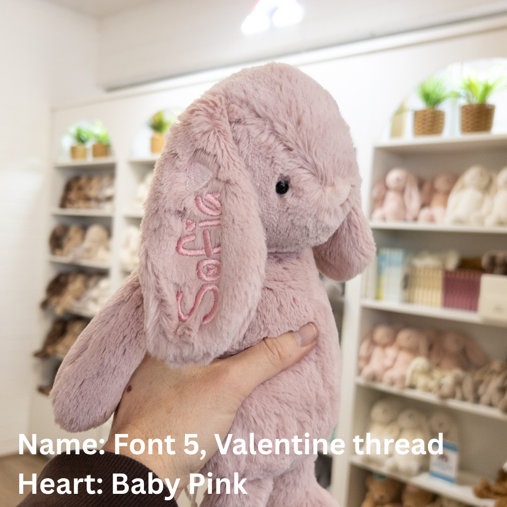 Personalised Snuggle Bunnies - Powder Pink 30cm