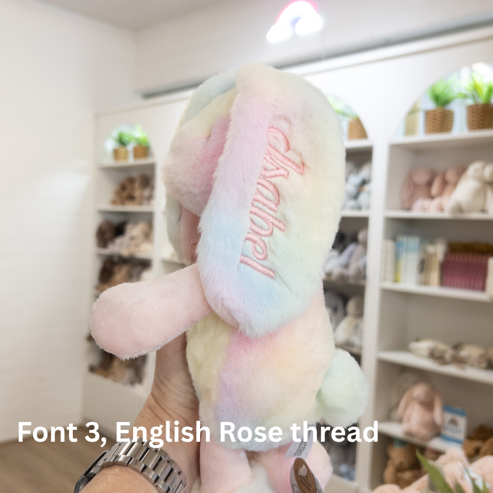 Personalised Small Frankie Bunny - Rainbow 25cm