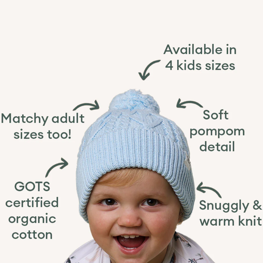 Snuggle Hunny Organic Knit Beanie | Baby Blue