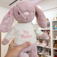 Big Sister Bunny & Jumper - Powder Pink 30cm