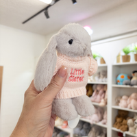 Little Sister Bunny & Jumper - Beige 15cm