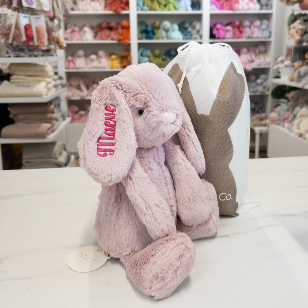 Personalised Jamie Kay Snuggle Bunnies - Penelope the Bunny 30cm Blossom