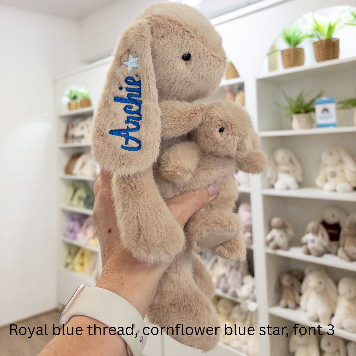 Personalised Snuggle Bunnies - Frankie the Hugging Bunny - Caramel