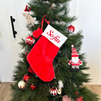 Personalised Christmas Santa Stocking - Red (AVAILABLE 1 NOV 24)