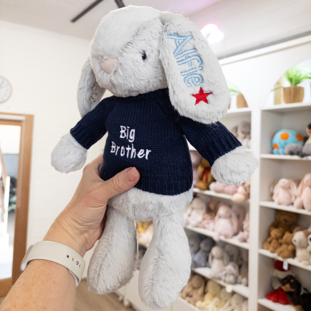 Big Brother Bunny & Jumper - Moonbeam 30cm