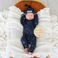 Snuggle Hunny Organic Snugglesuit Convertible Romper| Starry Night