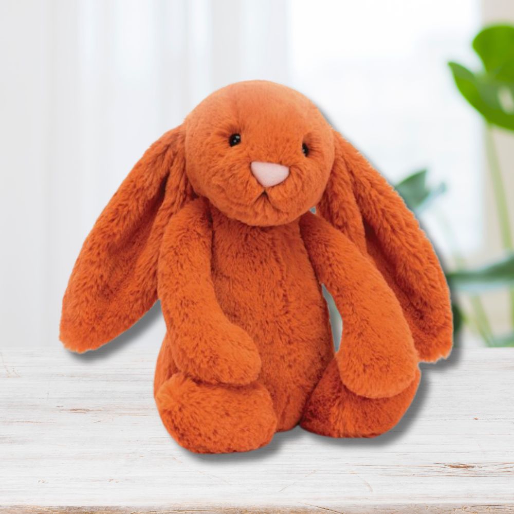 Personalised Jellycat Bashful Bunny Tangerine Bunny Co