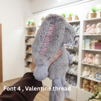 Personalised Small Frankie Bunny - Grey 25cm