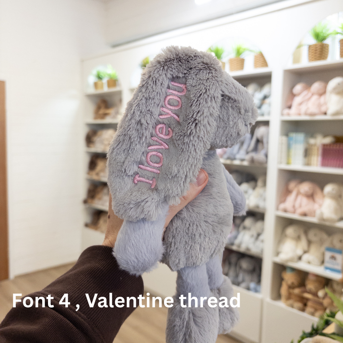 Personalised Small Frankie Bunny - Grey 25cm