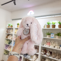 Personalised Powder Pink Betsy Bunny (SMALL - 25cm)