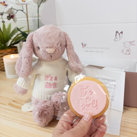 Gender Reveal Set - Snuggle Bunnies Moonbeam & Powder Pink