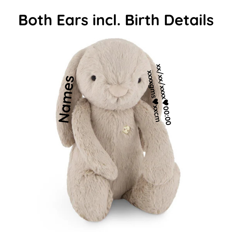 Both Ears incl. Full Birth Details.