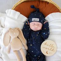 Snuggle Hunny Organic Snugglesuit Convertible Romper| Starry Night