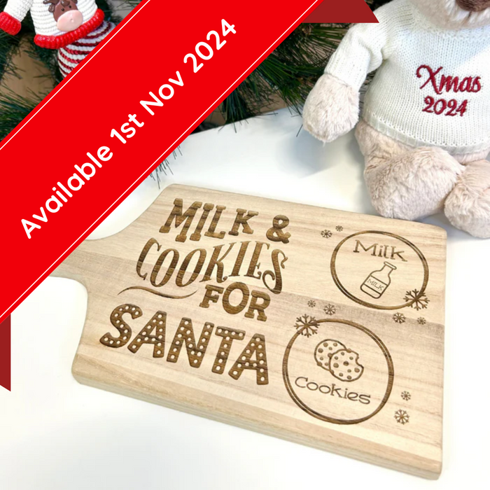 Santa Milk & Cookies Serving Board (AVAILABLE 1 NOV 24