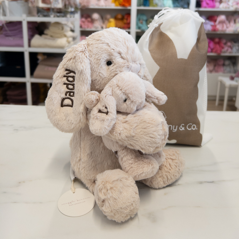 Personalised Jamie Kay Snuggle Bunnies - Frankie the Bunny 30cm Brulee