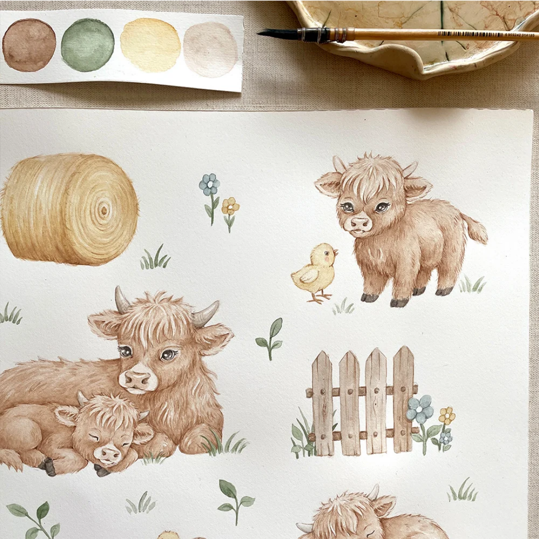 Snuggle Hunny Shortie -Highland Cows