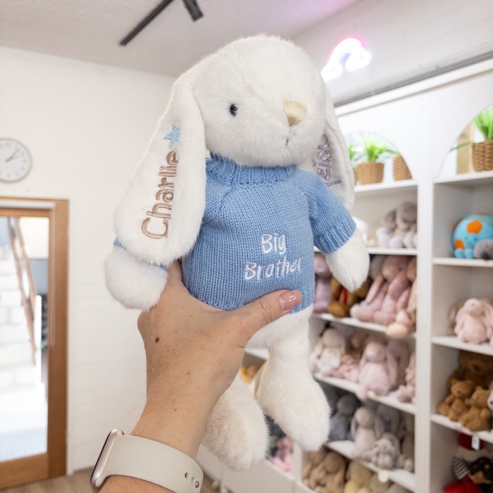 Big Brother Bunny & Jumper - Marshmallow 30cm