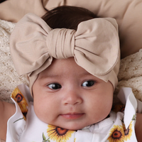 Snuggle Hunny Topknot Oversized Bow- Pebble