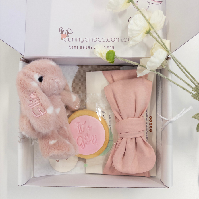 Personalised Baby Girl Bunny & Bow Gift Box - Little Love