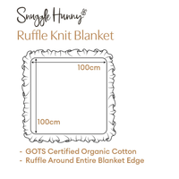 Snuggle Hunny Personalised Ruffle Knit Baby Blanket - Hazelnut