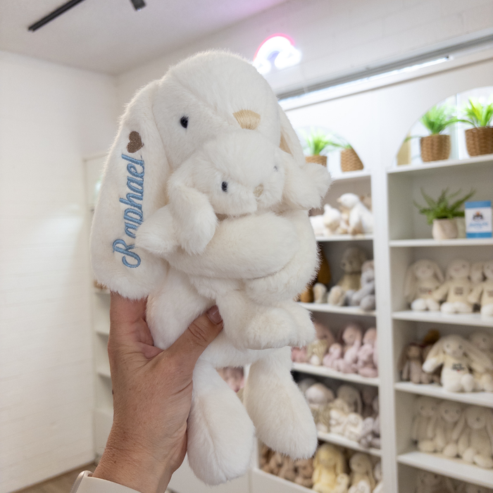 Personalised Snuggle Bunnies - Frankie the Hugging Bunny - Marshmallow