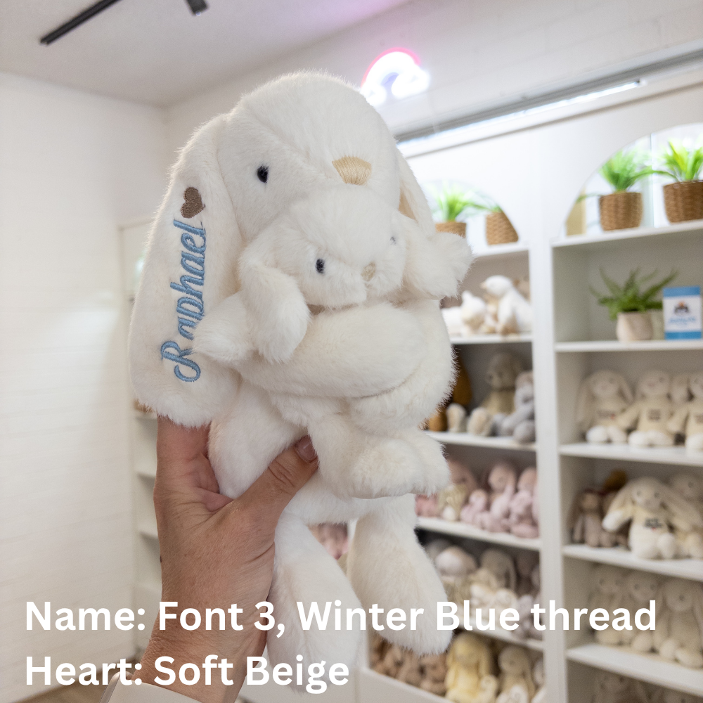 Personalised Snuggle Bunnies - Frankie the Hugging Bunny - Marshmallow