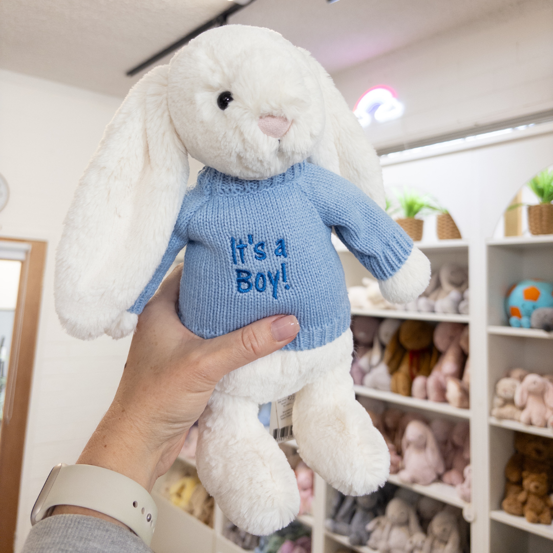 Gender Reveal Set - Cream Jellycat Bunny