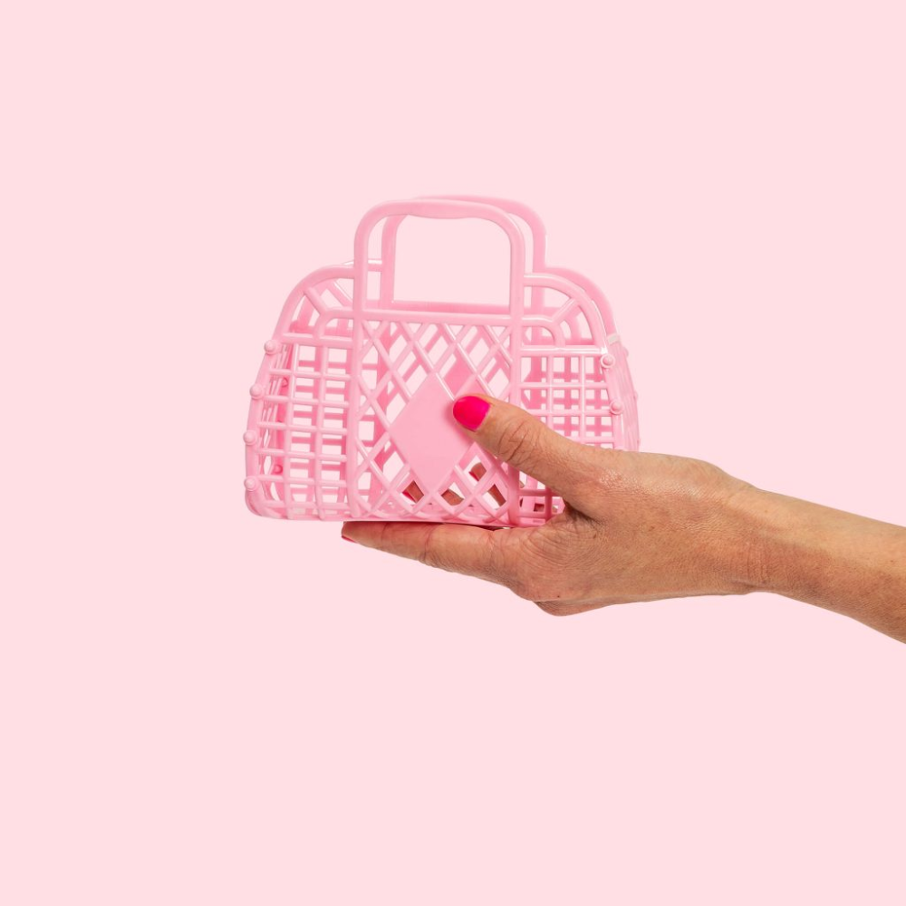 Sun Jellies Retro Basket Mini - Bubblegum Pink